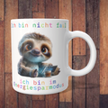Tasse „Ich bin nicht faul – ich bin im Energiesparmodus“ mit Faultier – 312 ml