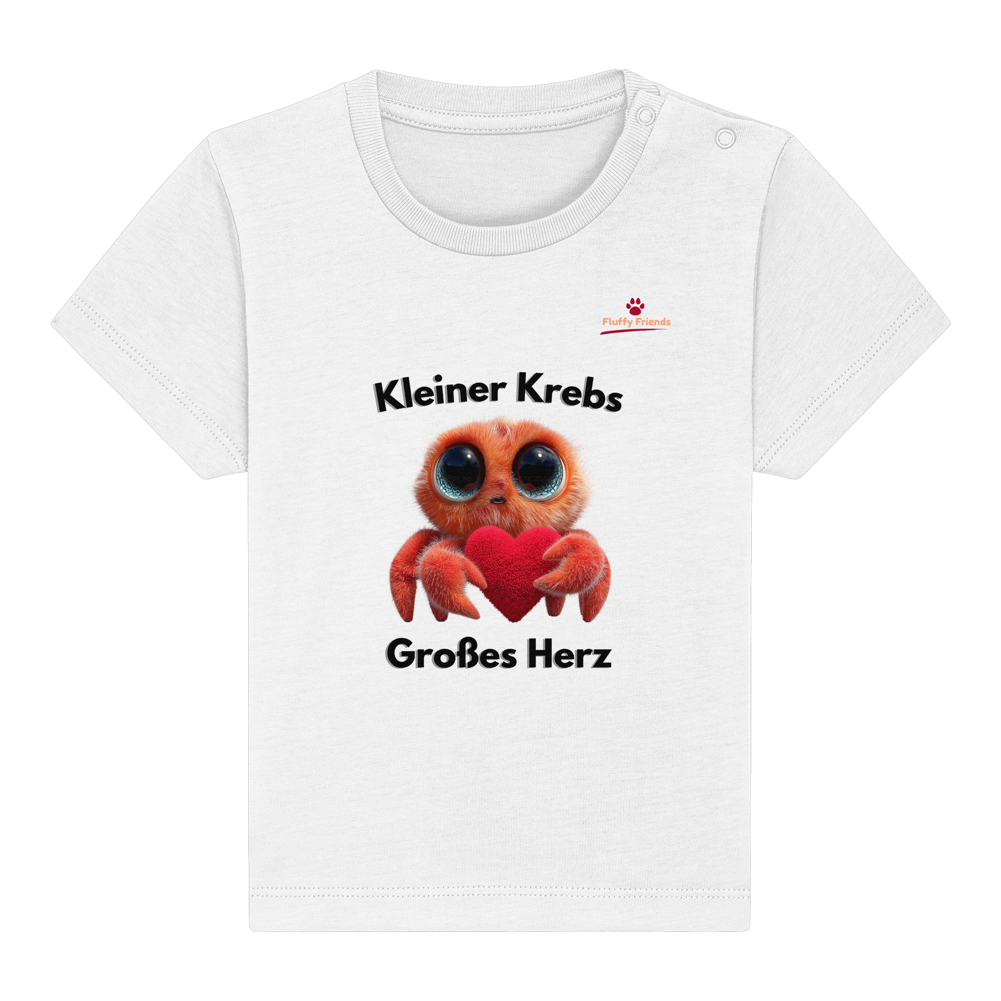 Kleiner Krebs - Großes Herz - Baby Organic Shirt
