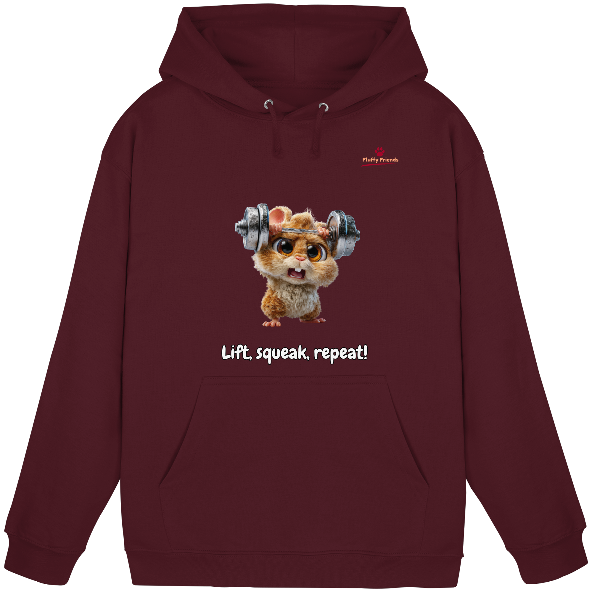 Lift, squeak, repeat! – Hamster  - Basic Unisex Hoodie