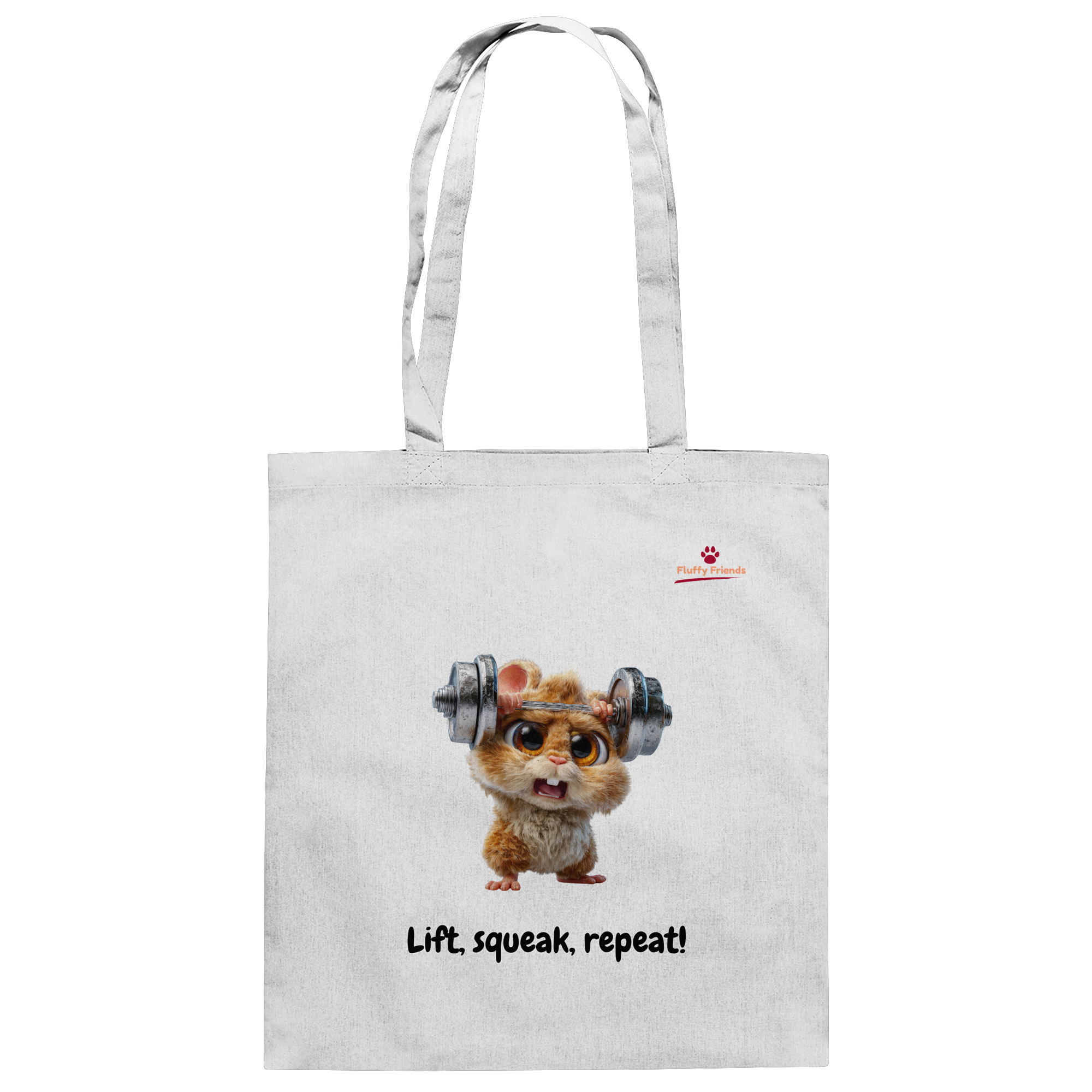 Lift, squeak, repeat! – Hamster  - Baumwolltasche