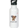 Lift, squeak, repeat! – Hamster  - Edelstahl-Trinkflasche