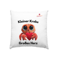Kleiner Krebs - Großes Herz - Kissen 40x40cm