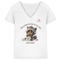 Mein Leben ist eine To-do-Liste - Waschbär - Ladies V-Neck Shirt
