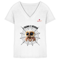 Itzy die Spinne - „I Think I Spider“ - Ladies V-Neck Shirt