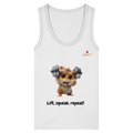 Lift, squeak, repeat! – Hamster  - Womens Organic Fitted Tank Top