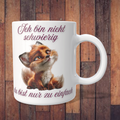 Tasse „Ich bin nicht schwierig – du bist nur zu einfach“ mit Fuchs – 312 ml
