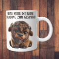 Tasse „Meine Ruhe ist keine Einladung zum Gespräch“ mit Büffel – 312 ml