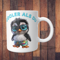 Tasse „Cooler als du“ mit Pinguin in Shorts – 312 ml