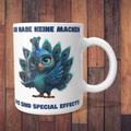 Tasse „Ich habe keine Macken – das sind Special Effects“ mit Pfau – 312 ml