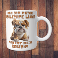 Tasse „Das ist keine schlechte Laune – das ist mein Gesicht“ mit Bulldogge – 312 ml