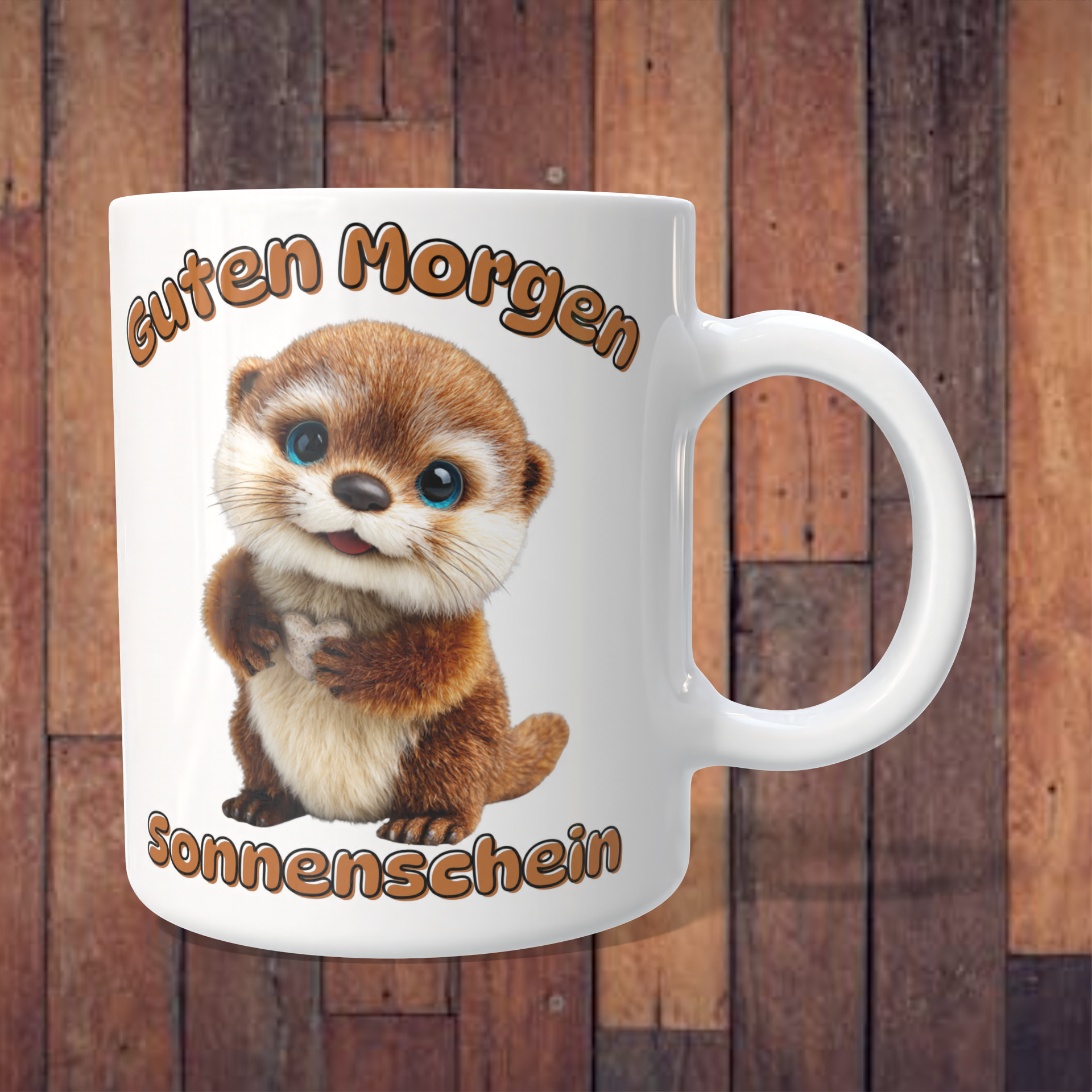 Tasse „Guten Morgen Sonnenschein“ mit Otter – 312 ml