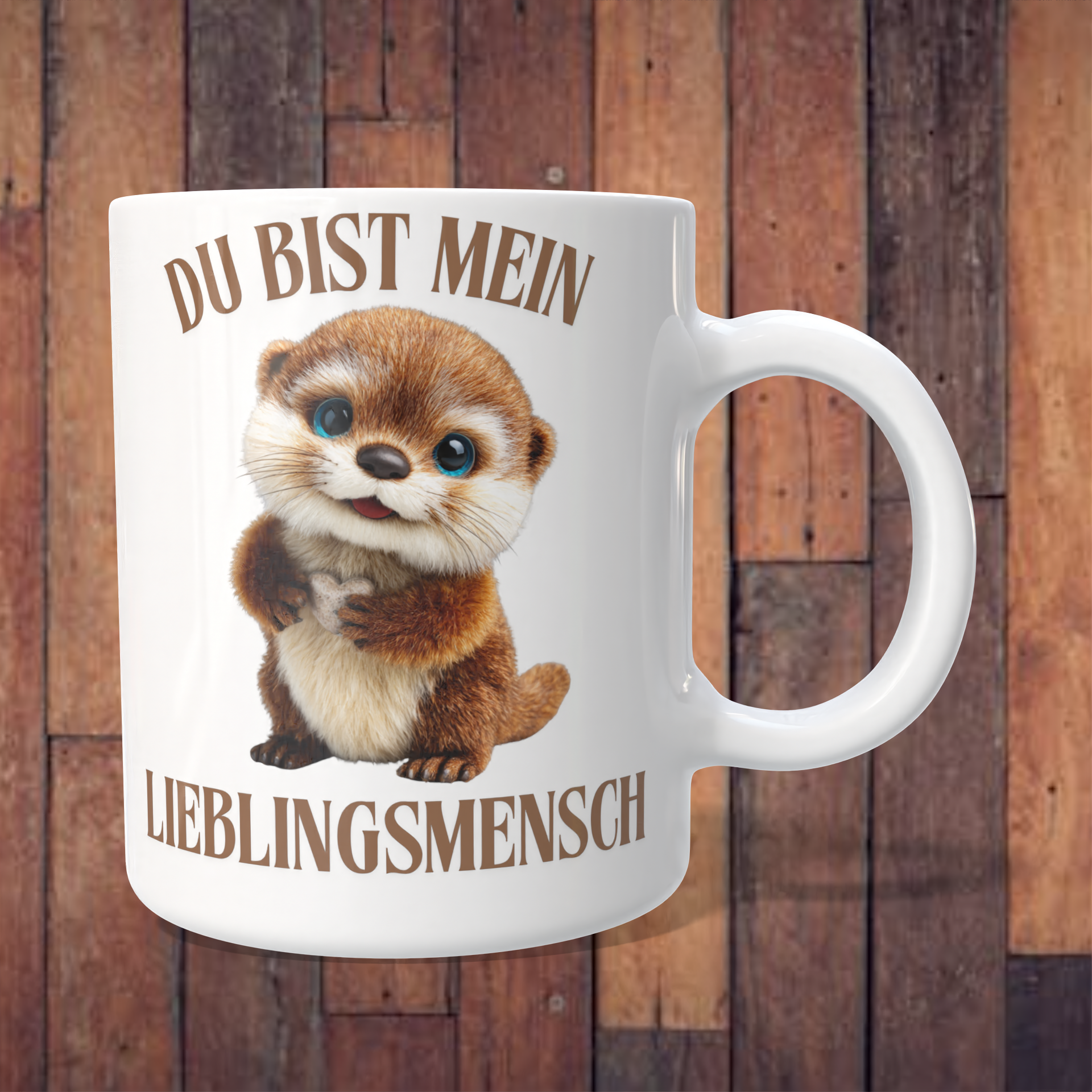 Tasse „Du bist mein Lieblingsmensch“ mit Otter – 312 ml