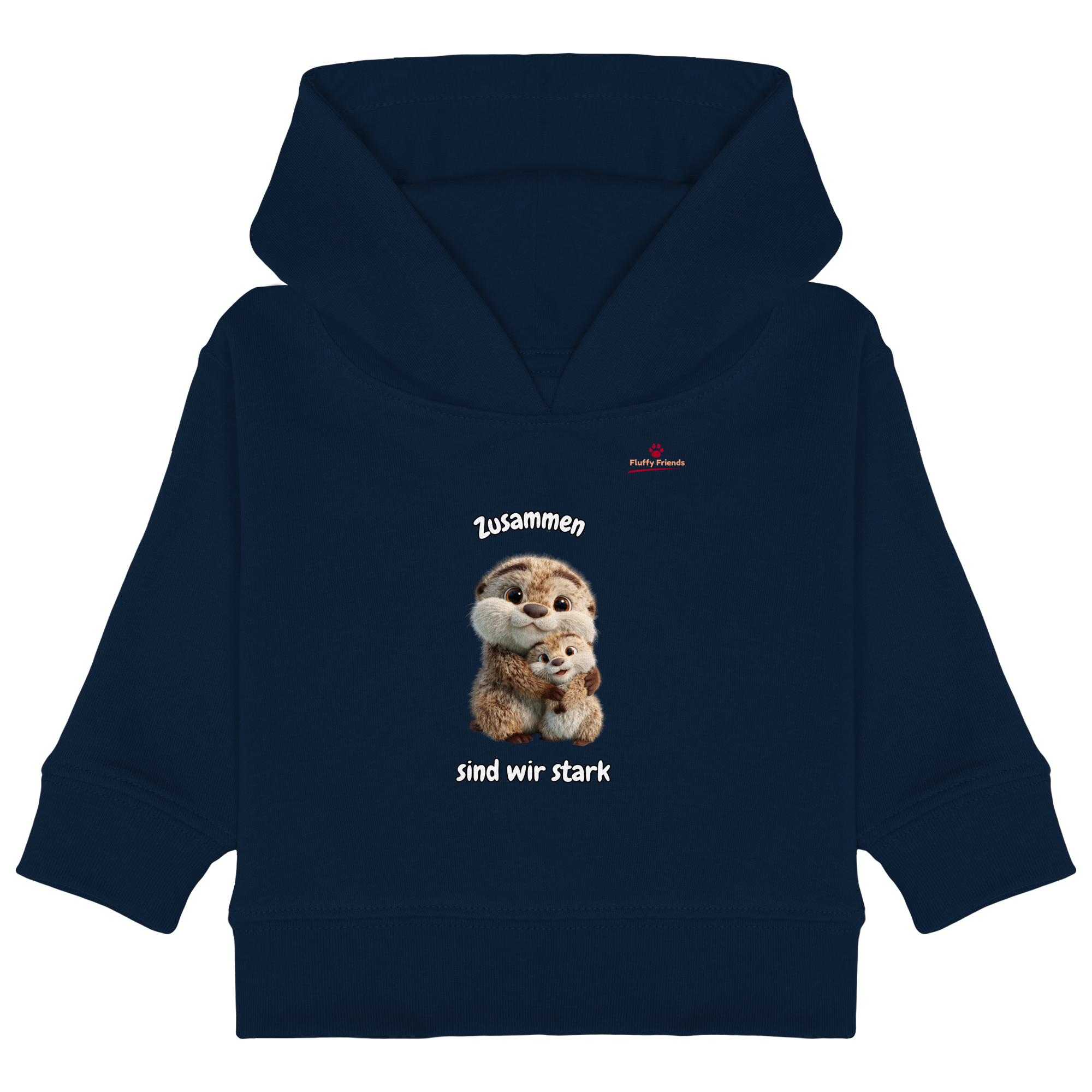 Zusammen sind wir stark - Otter - Baby Organic Hoodie