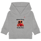 Kleiner Krebs - Großes Herz - Baby Organic Hoodie
