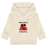 Kleiner Krebs - Großes Herz - Baby Organic Hoodie