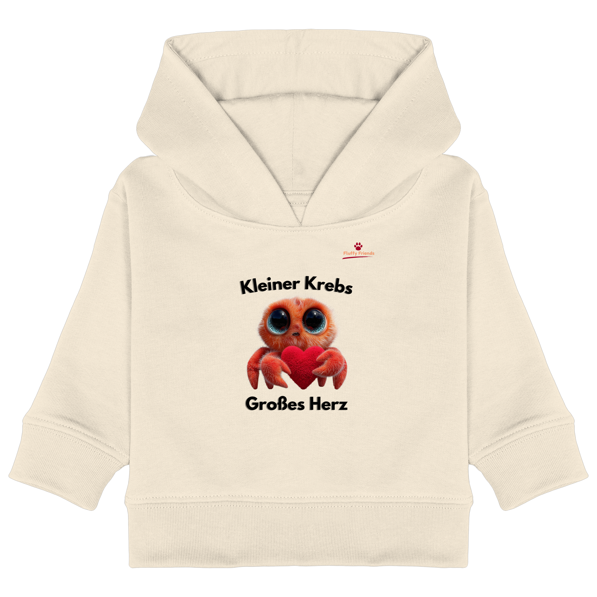 Kleiner Krebs - Großes Herz - Baby Organic Hoodie