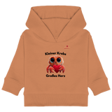 Kleiner Krebs - Großes Herz - Baby Organic Hoodie