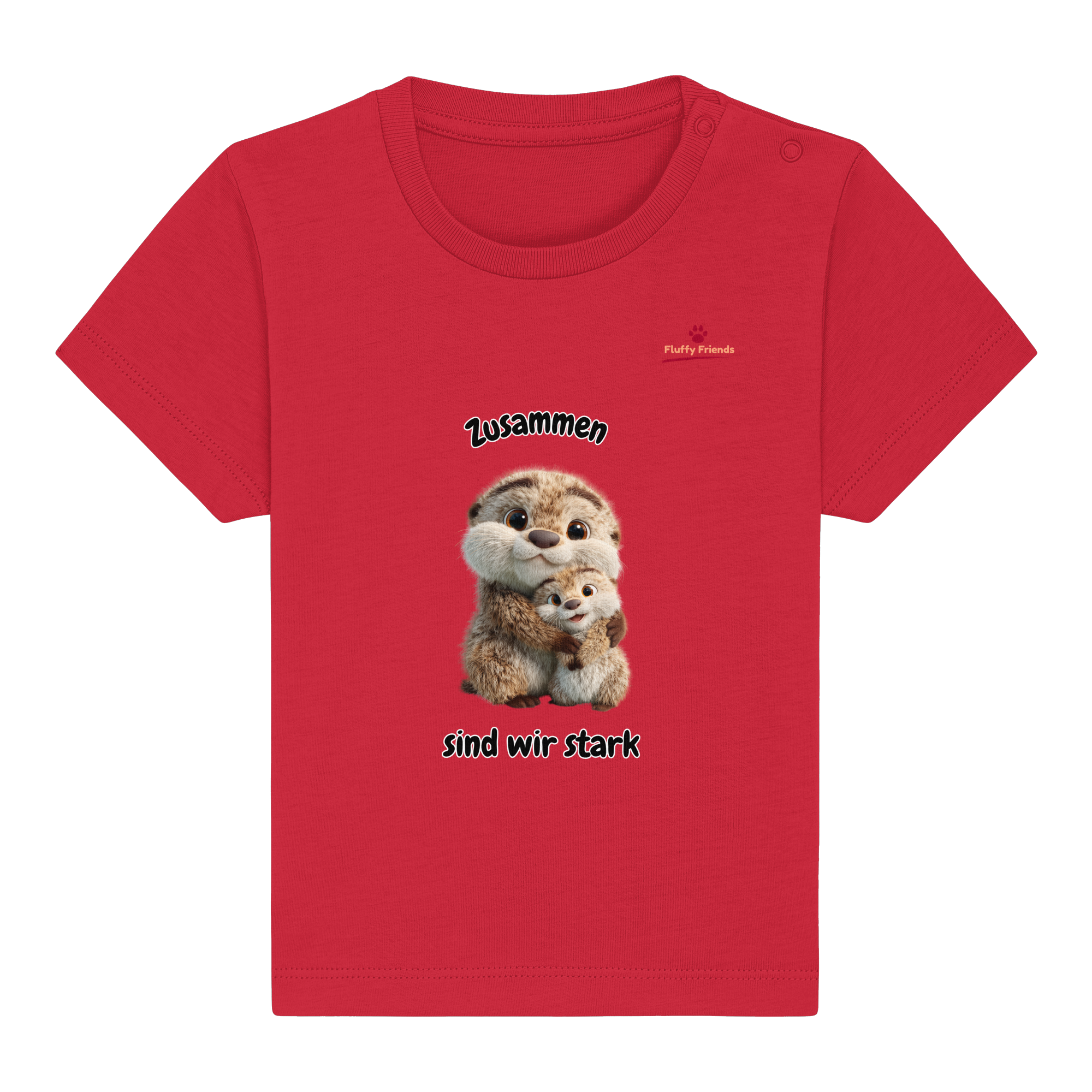 Zusammen sind wir stark - Otter - Baby Organic Shirt