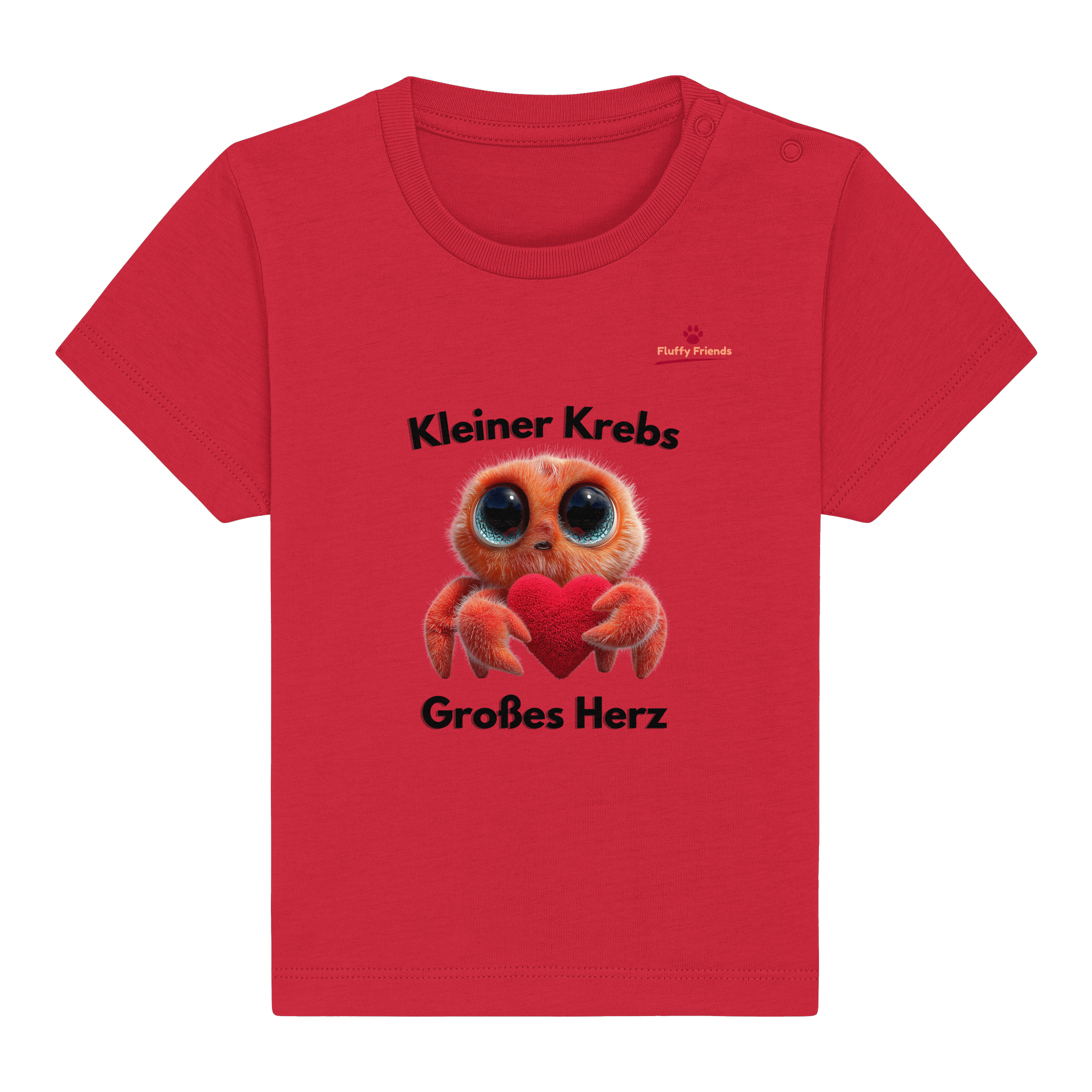 Kleiner Krebs - Großes Herz - Baby Organic Shirt