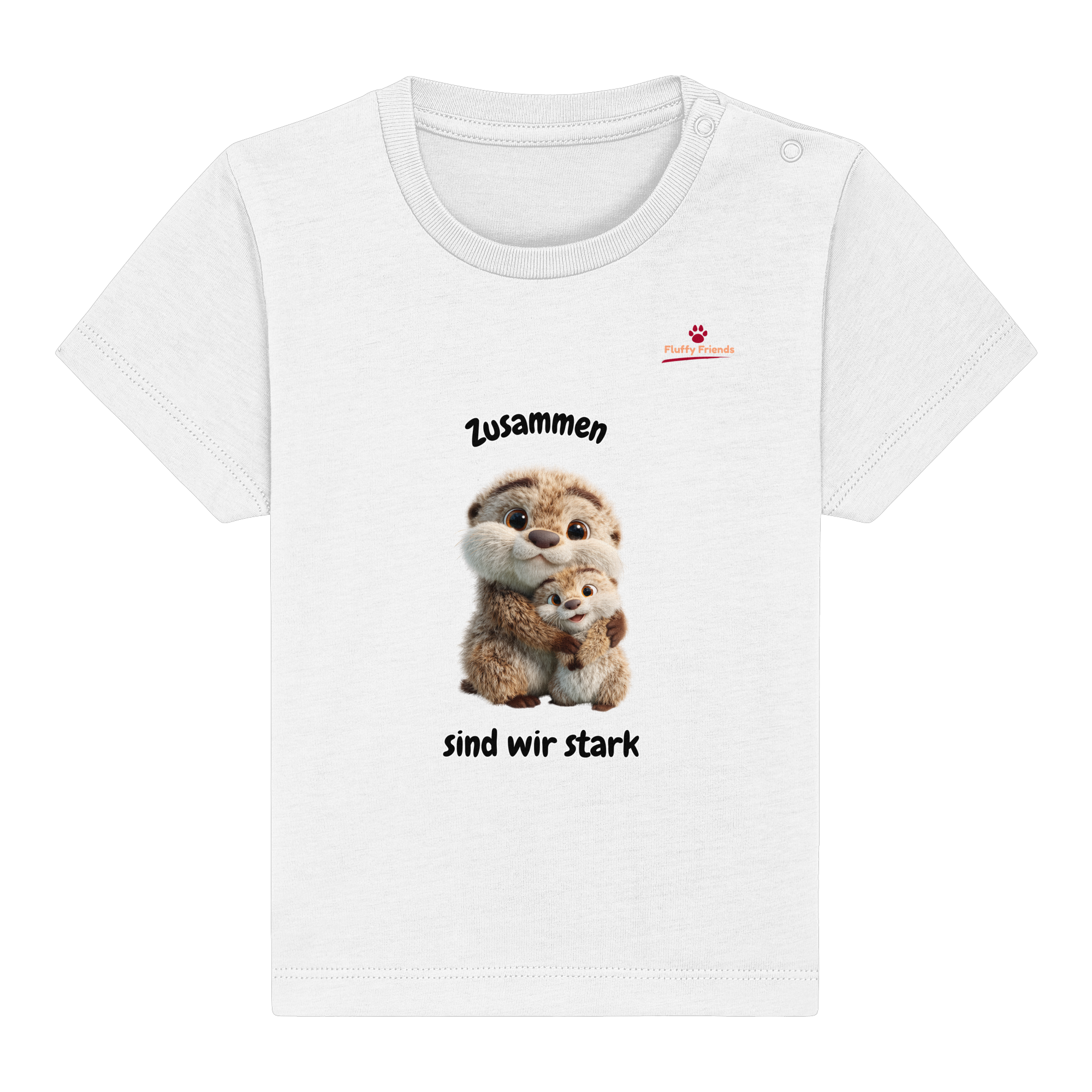 Zusammen sind wir stark - Otter - Baby Organic Shirt