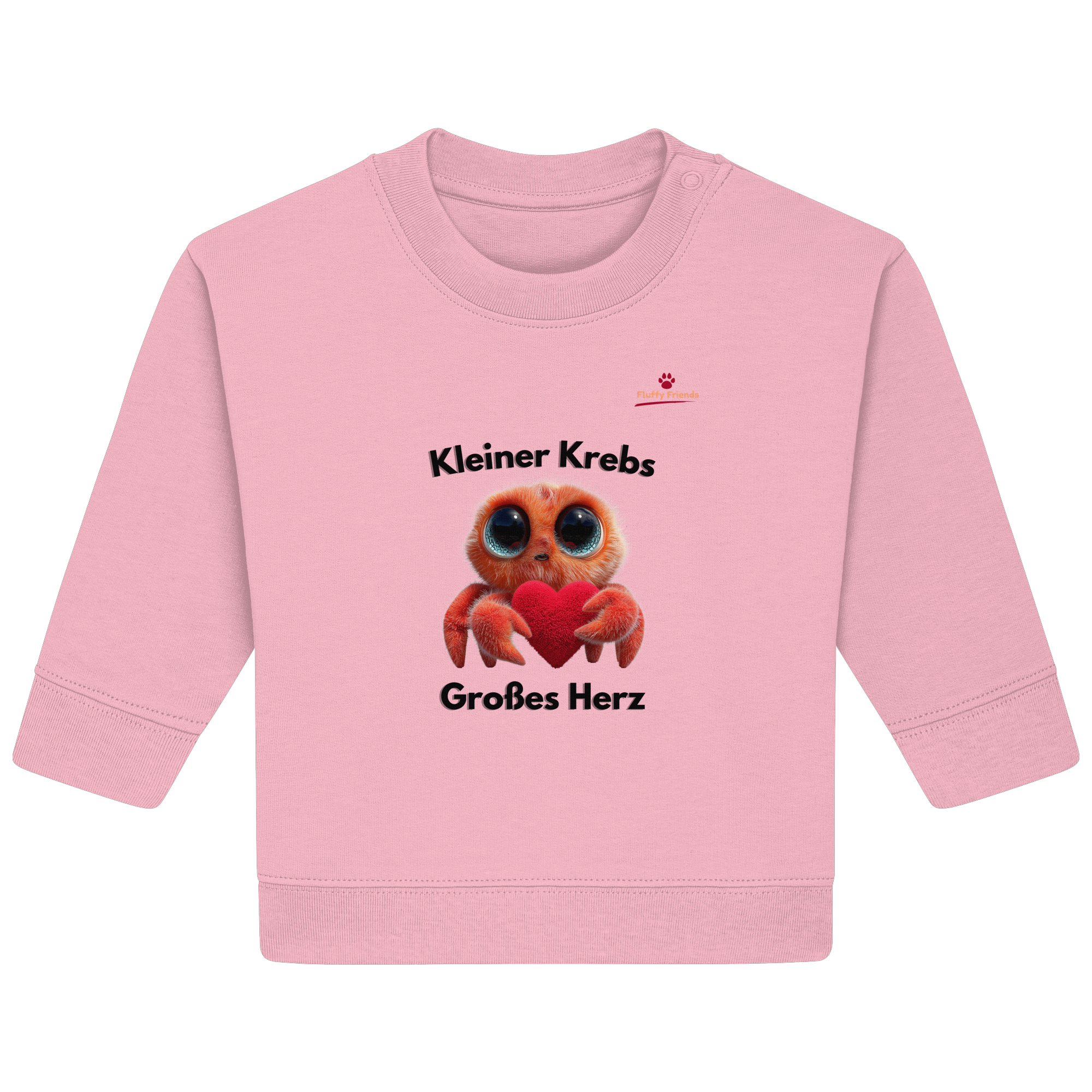 Kleiner Krebs - Großes Herz - Baby Organic Sweatshirt