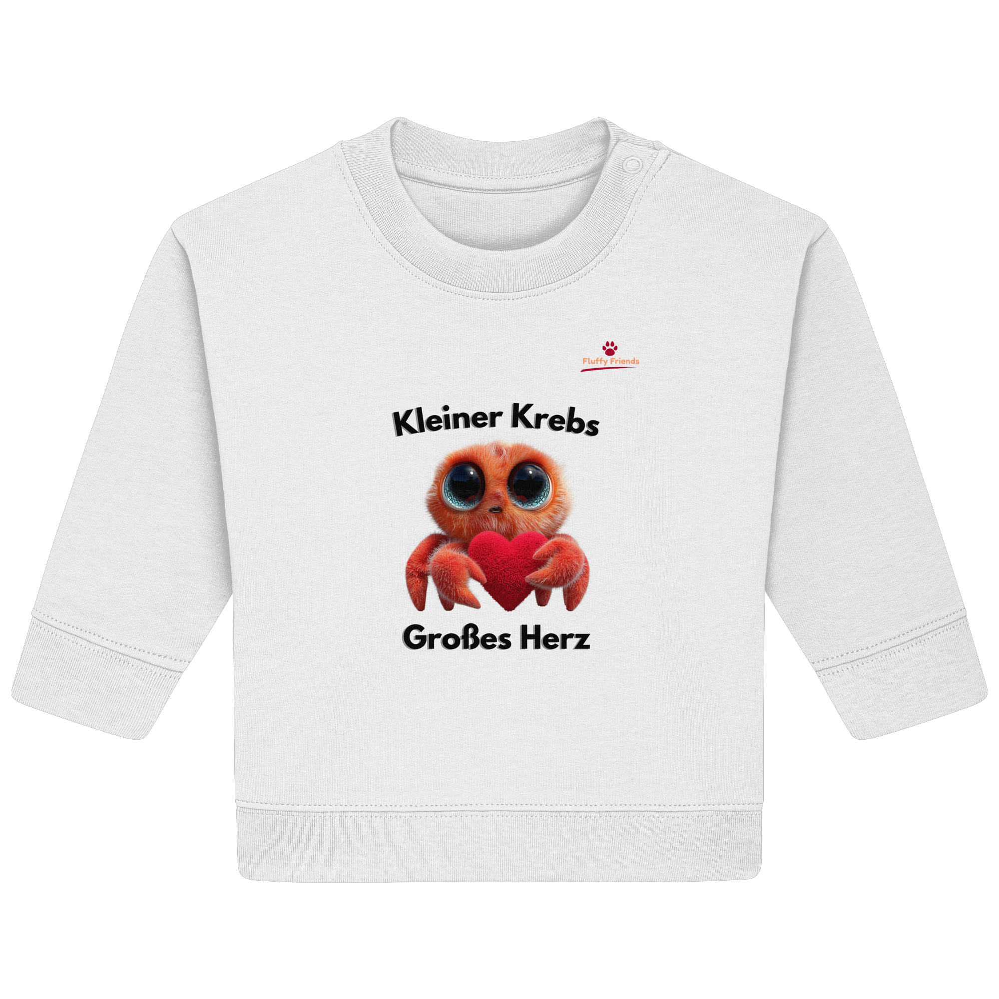 Kleiner Krebs - Großes Herz - Baby Organic Sweatshirt