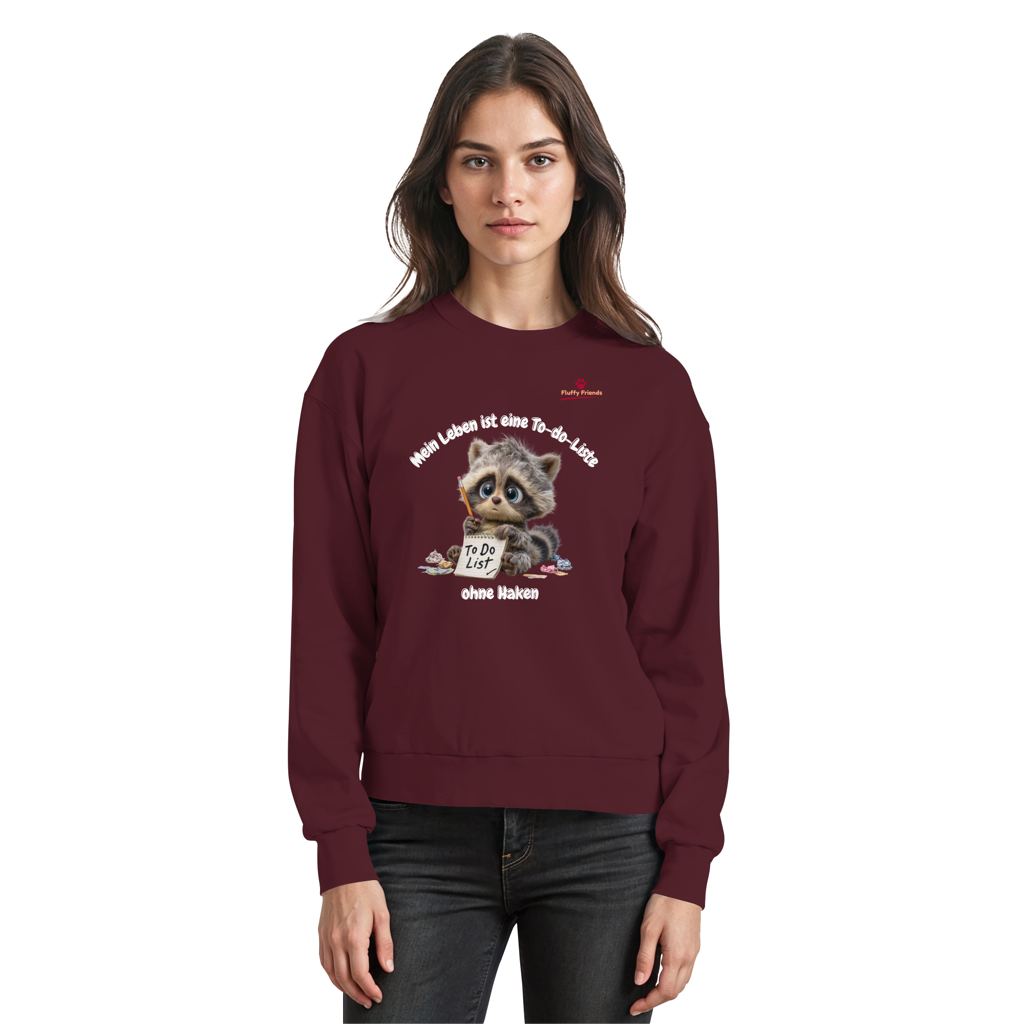 Mein Leben ist eine To-do-Liste - Waschbär - Basic Sweatshirt