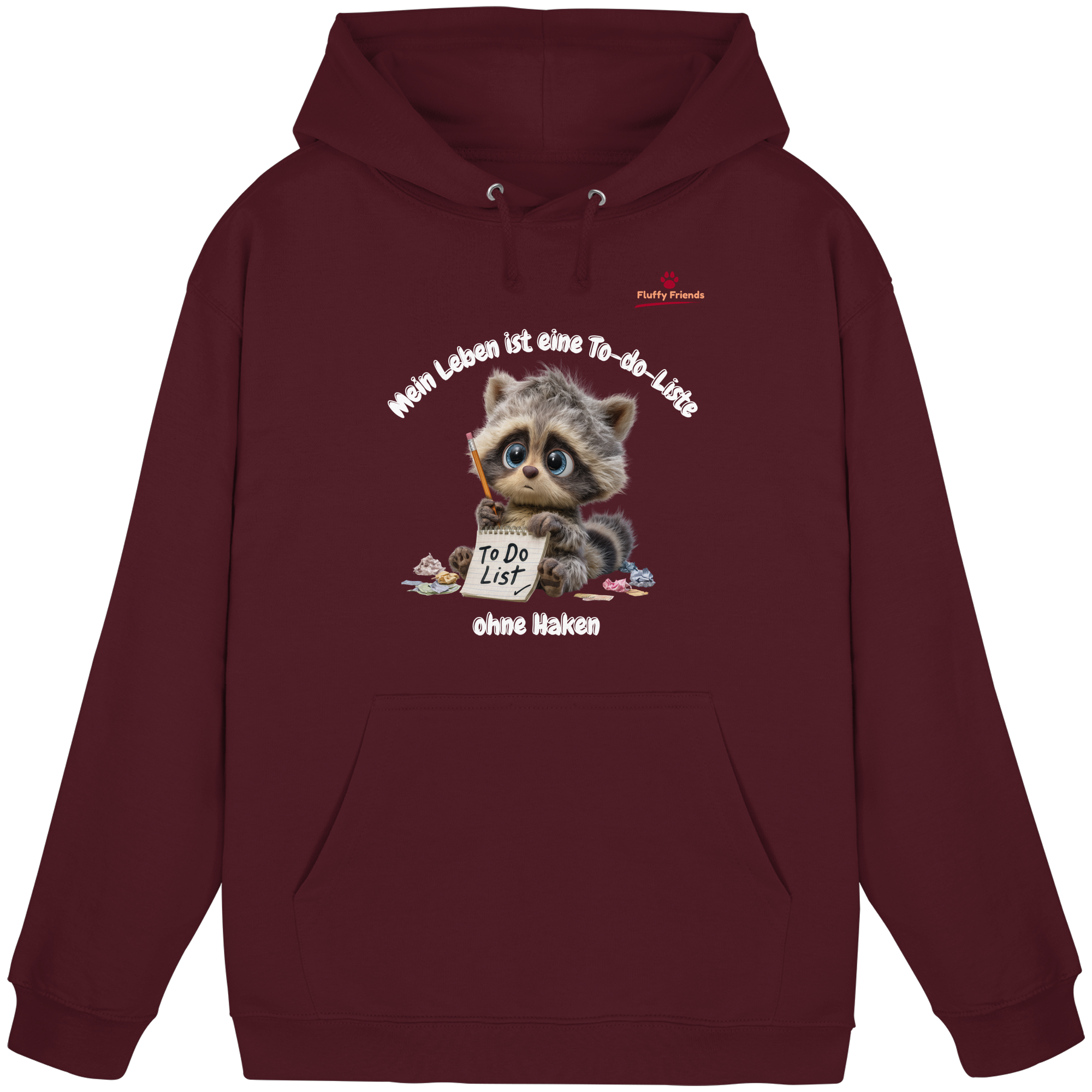 Mein Leben ist eine To-do-Liste - Waschbär - Basic Unisex Hoodie