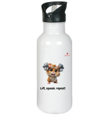 Lift, squeak, repeat! – Hamster  - Edelstahl-Trinkflasche