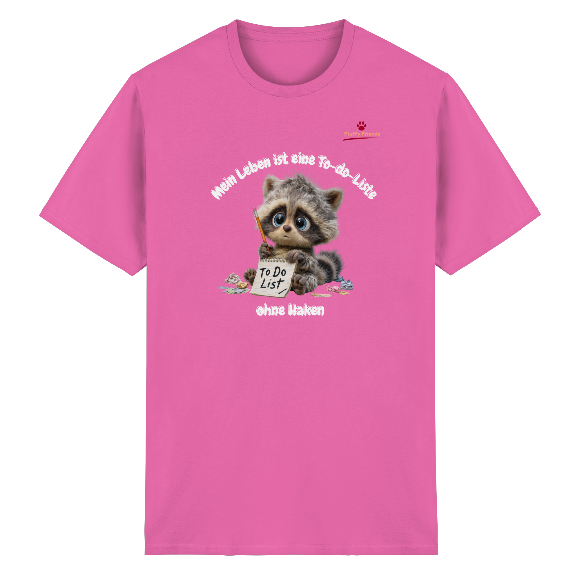 Mein Leben ist eine To-do-Liste - Waschbär - Heavy Cotton T-Shirt