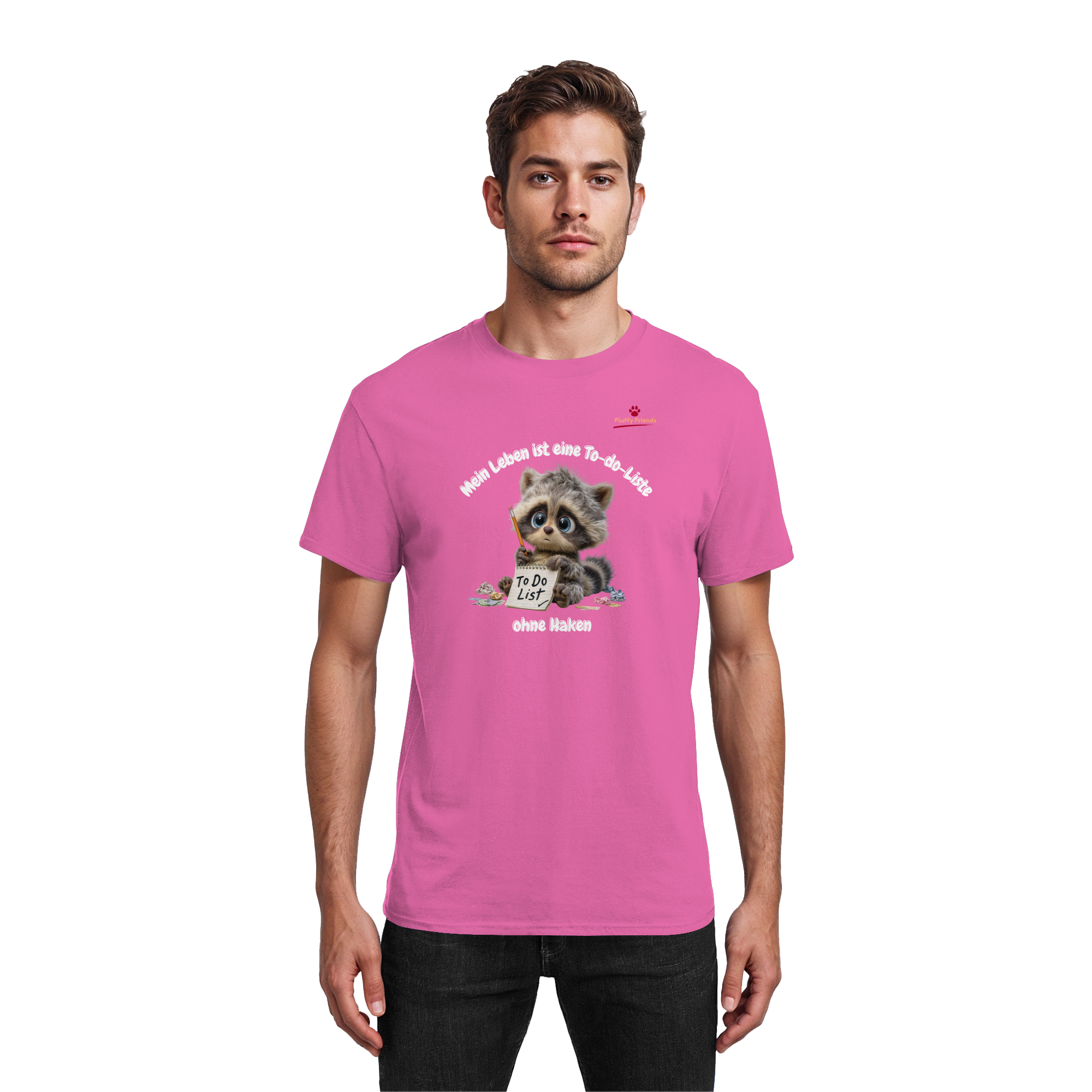 Mein Leben ist eine To-do-Liste - Waschbär - Heavy Cotton T-Shirt