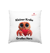 Kleiner Krebs - Großes Herz - Kissen 40x40cm