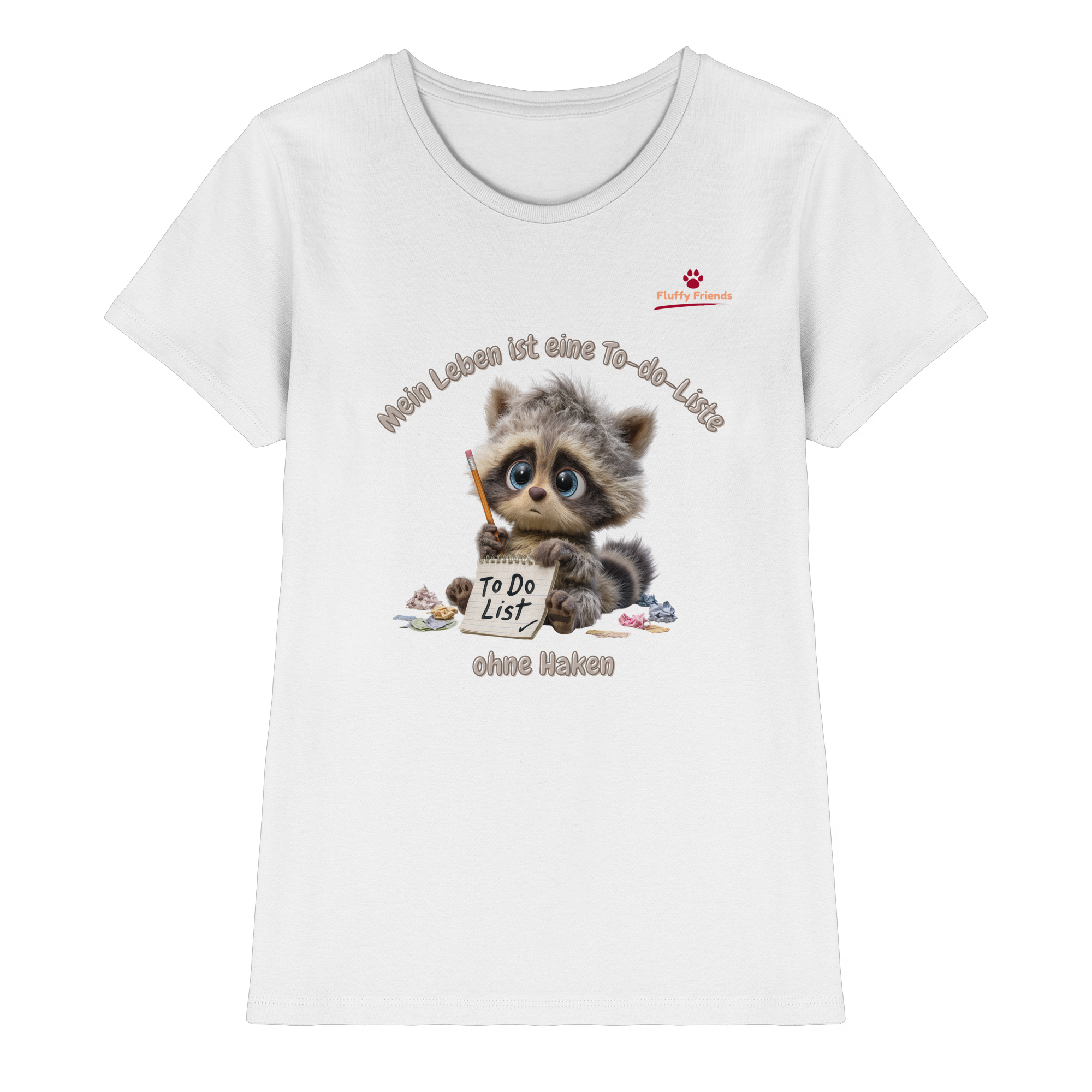 Mein Leben ist eine To-do-Liste - Waschbär - Ladies Premium Shirt