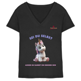 Sei du selbst – Einhorn  - Ladies V-Neck Shirt