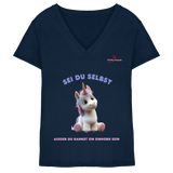 Sei du selbst – Einhorn  - Ladies V-Neck Shirt