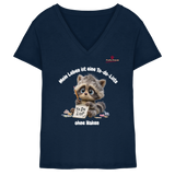 Mein Leben ist eine To-do-Liste - Waschbär - Ladies V-Neck Shirt