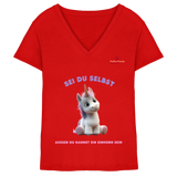 Sei du selbst – Einhorn  - Ladies V-Neck Shirt