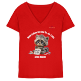 Mein Leben ist eine To-do-Liste - Waschbär - Ladies V-Neck Shirt