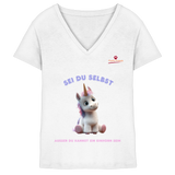 Sei du selbst – Einhorn  - Ladies V-Neck Shirt