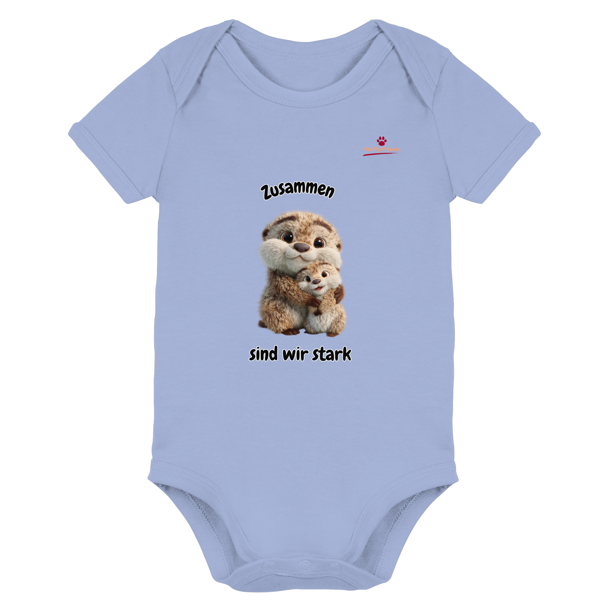 Zusammen sind wir stark - Otter - Organic Baby Bodysuit