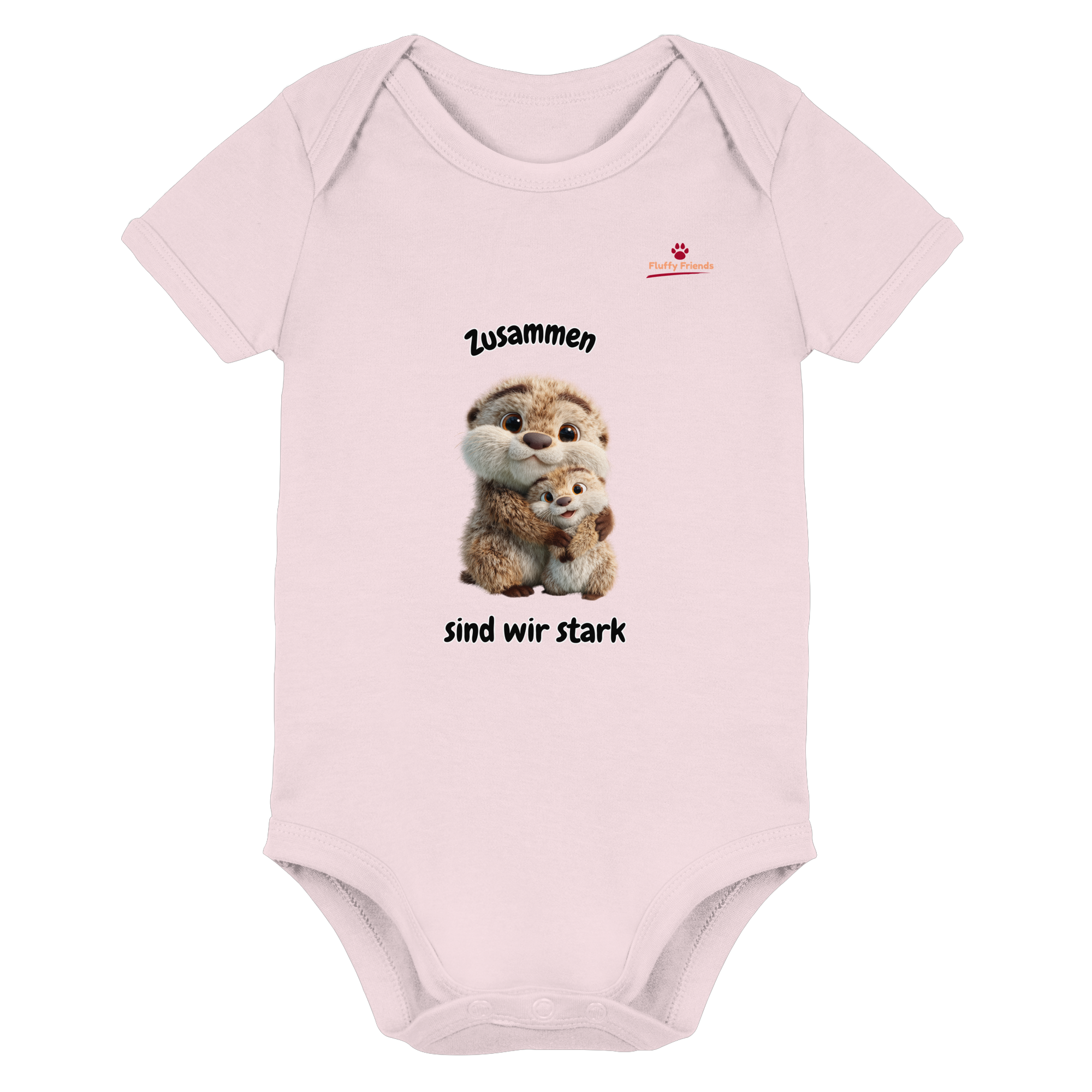 Zusammen sind wir stark - Otter - Organic Baby Bodysuit
