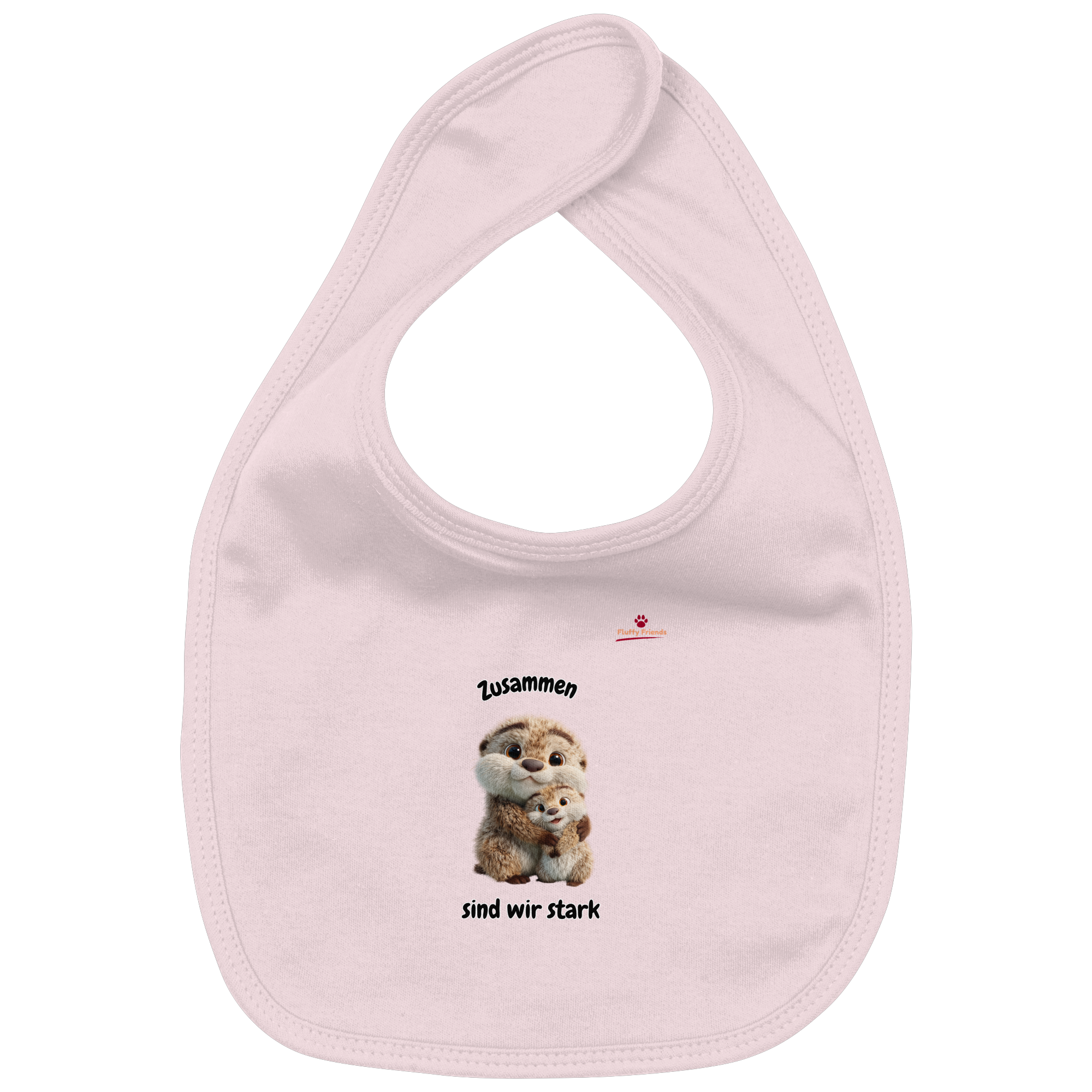 Zusammen sind wir stark - Otter - Organic Baby-Lätzchen