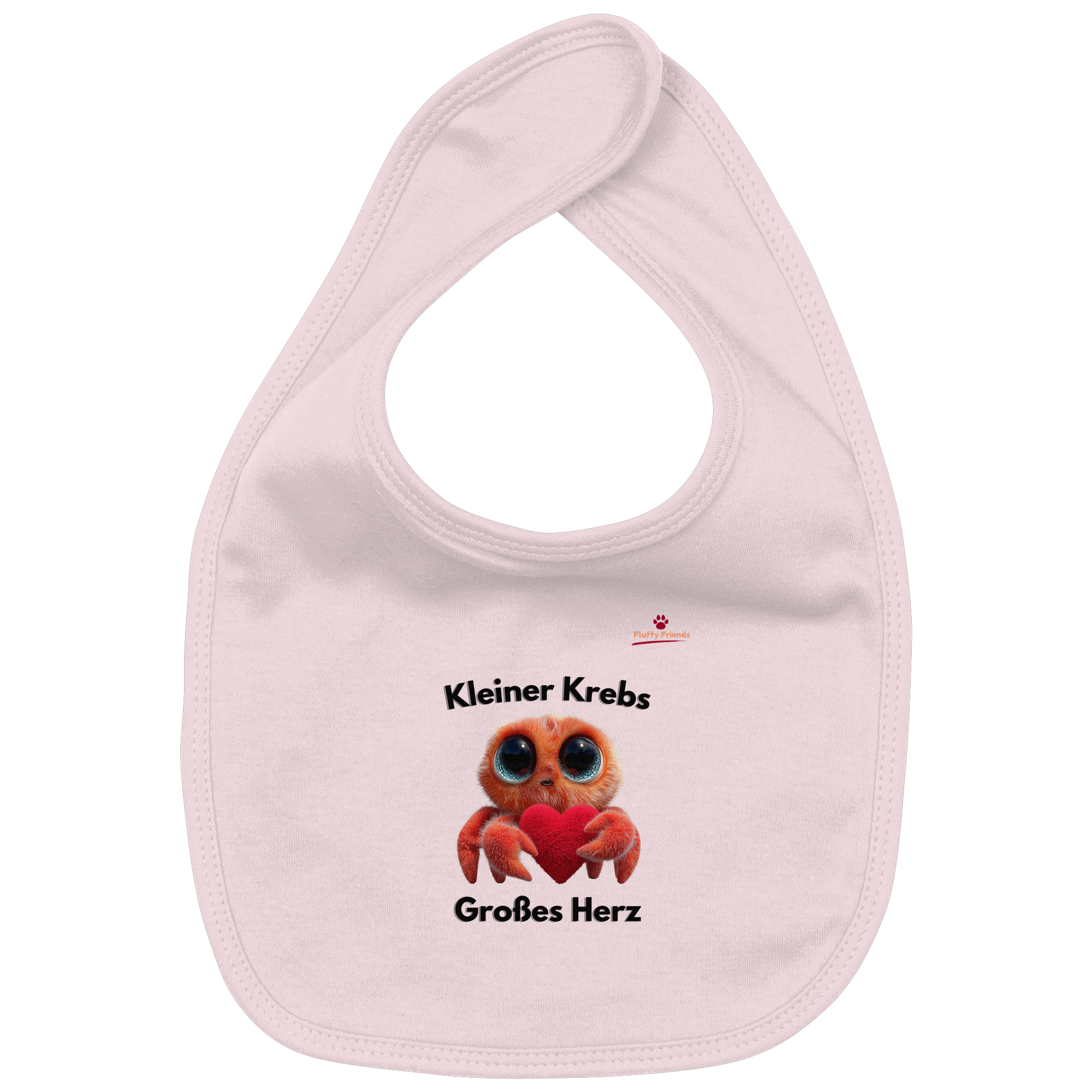 Kleiner Krebs - Großes Herz - Organic Baby-Lätzchen
