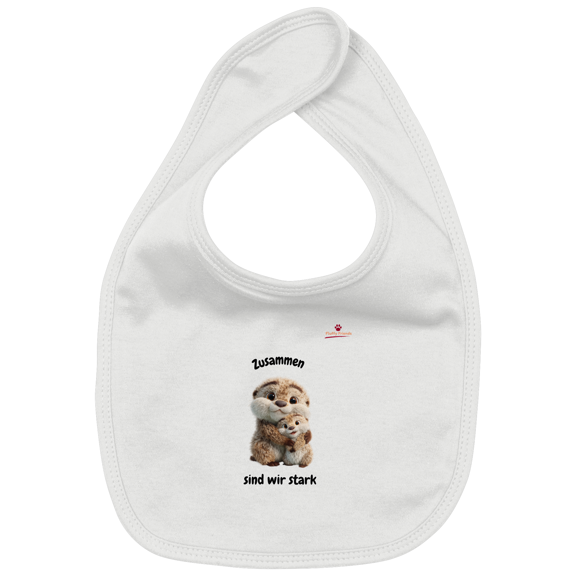 Zusammen sind wir stark - Otter - Organic Baby-Lätzchen