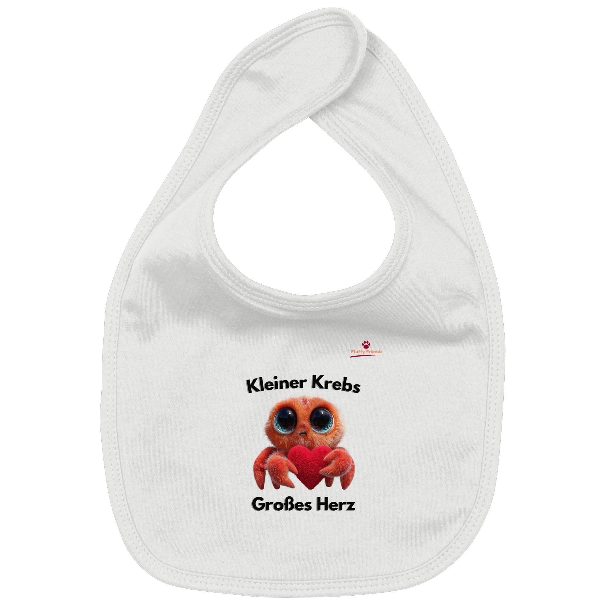 Kleiner Krebs - Großes Herz - Organic Baby-Lätzchen