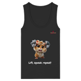 Lift, squeak, repeat! – Hamster  - Womens Organic Fitted Tank Top