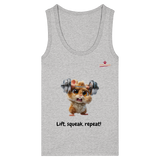 Lift, squeak, repeat! – Hamster  - Womens Organic Fitted Tank Top