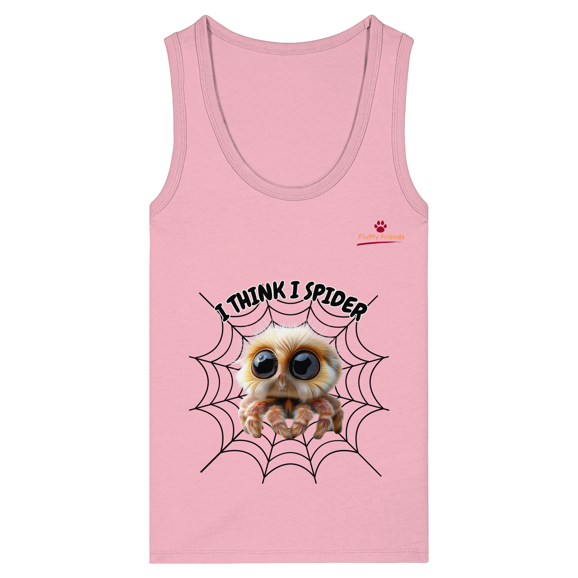 Itzy die Spinne - „I Think I Spider“ - Womens Organic Fitted Tank Top