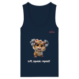 Lift, squeak, repeat! – Hamster  - Womens Organic Fitted Tank Top