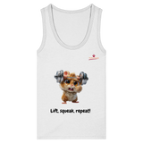 Lift, squeak, repeat! – Hamster  - Womens Organic Fitted Tank Top